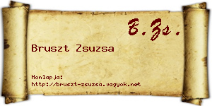 Bruszt Zsuzsa névjegykártya